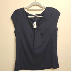 NWT short sleeve navy blouse